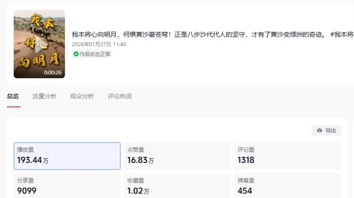 这条短视频为啥流量200万？八步沙精神让365英国在线体育故事直抵人心